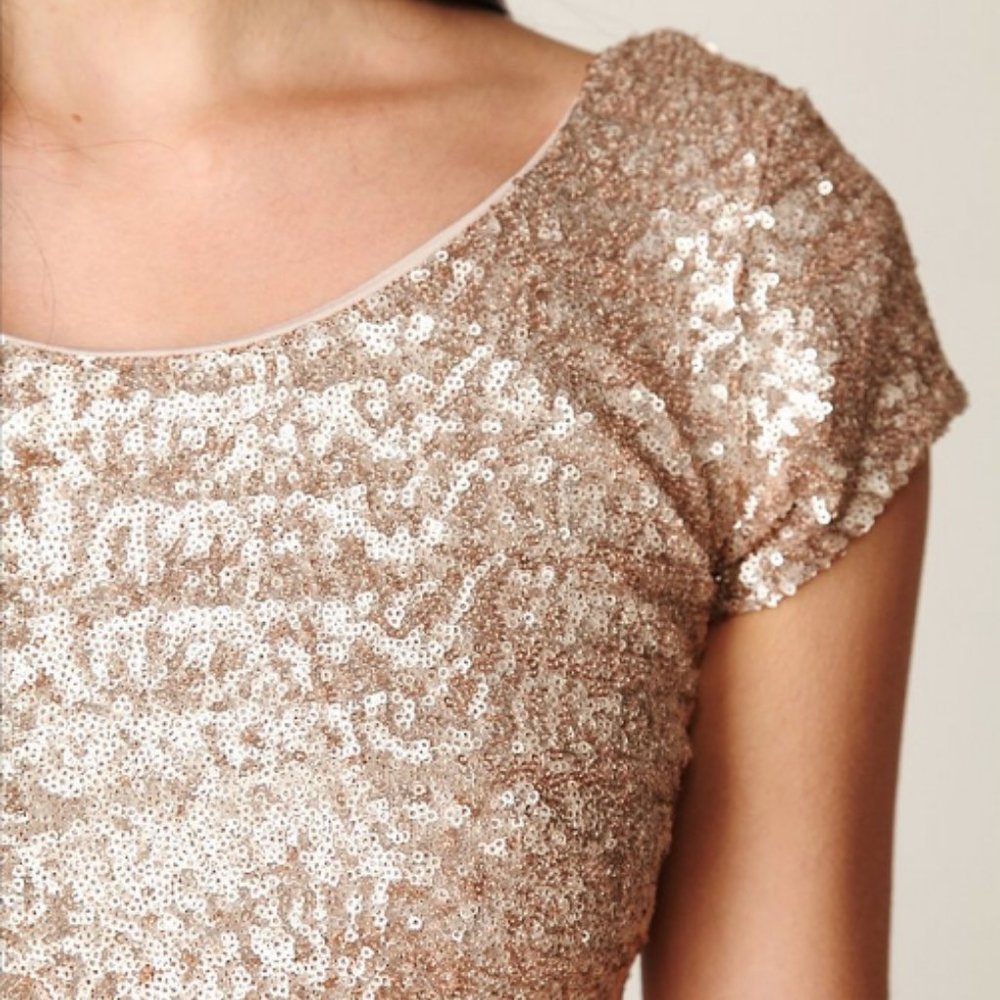 Sequin Mini Dress Gold/Champagne